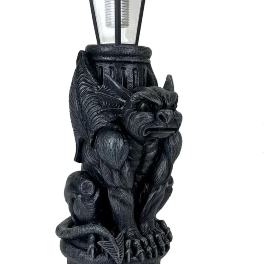 Gothic Guardian Gargoyle LED Solar Light - 20 inches